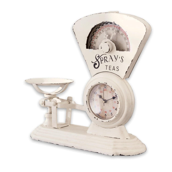 Loberon Uhr Balances, nostalgisches Design, von Einer Alten Waage inspiriert, Vintage-Look, Zeitmess