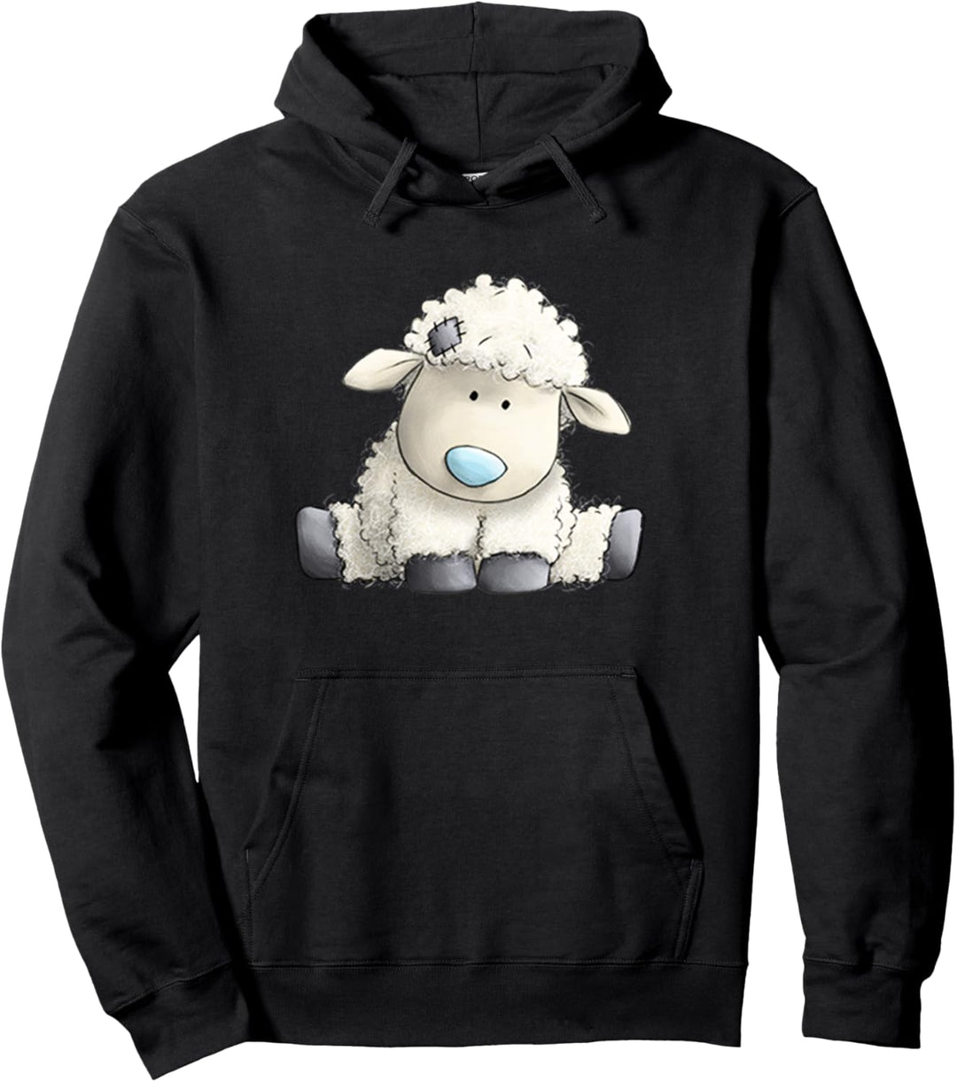 Vintage niedliche weisse Baby-Schafe, die mit Liebe schauen Pullover Hoodie