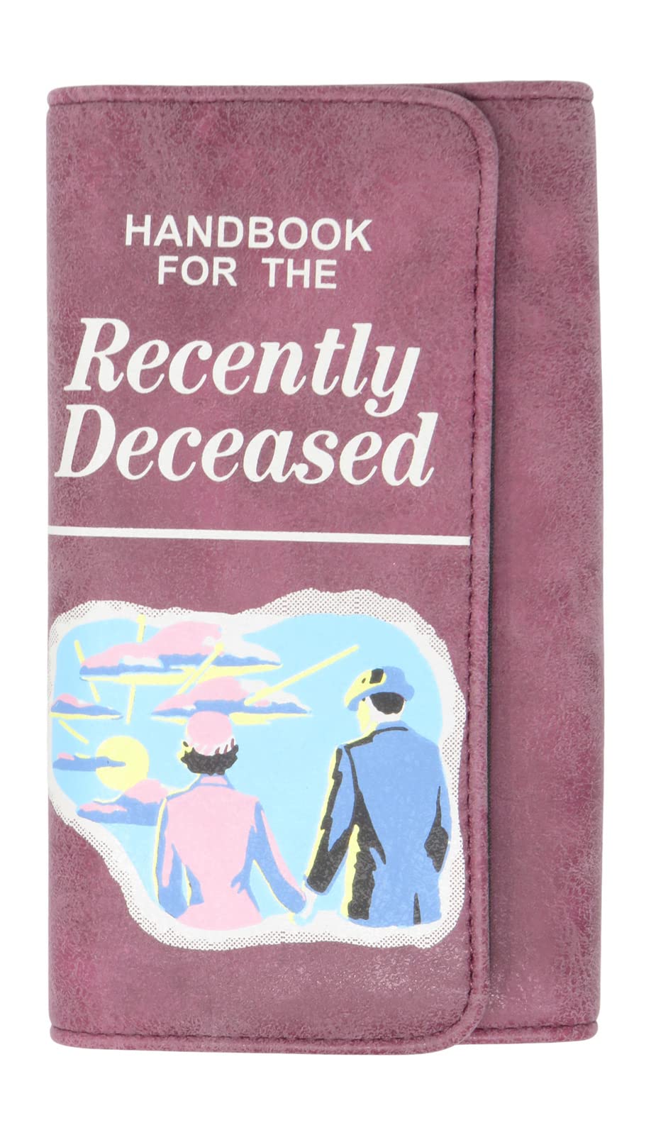 Bioworld Beetlejuice Handbook for The Recently Deeased Womens' Snap Faux Leather Tri-Fold Wallet Pur
