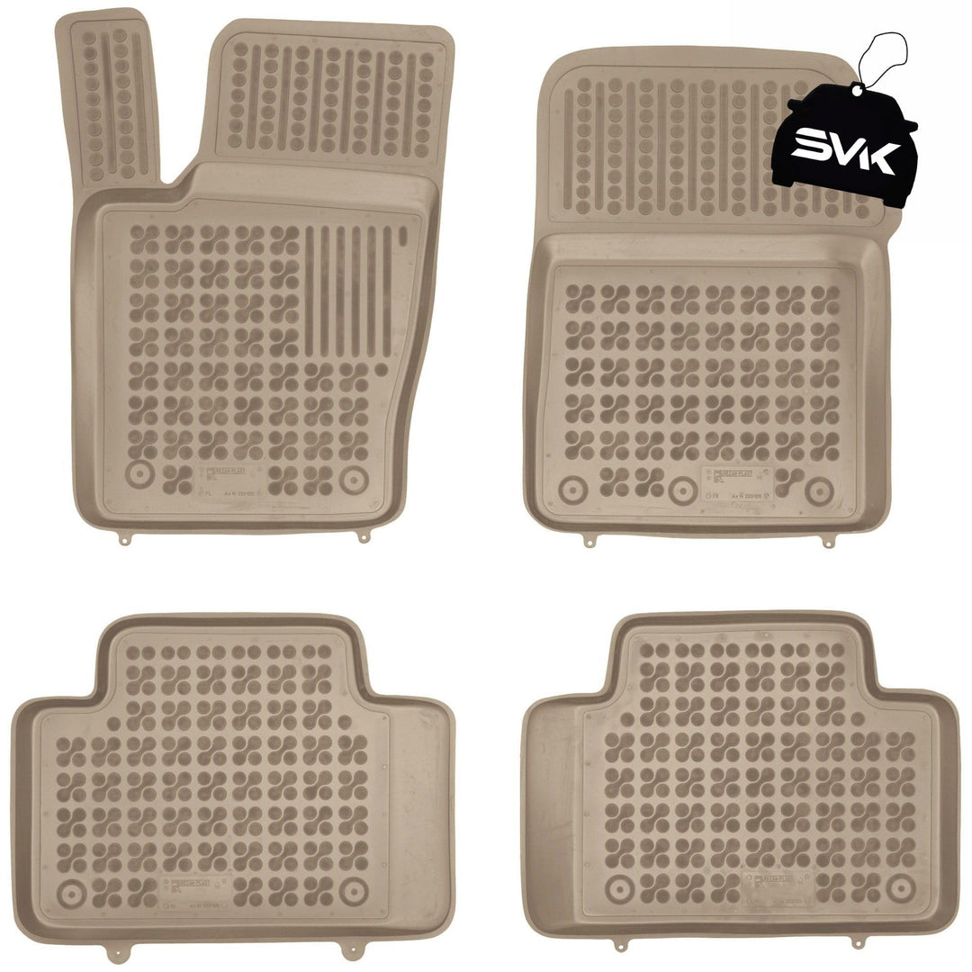 SMK Beige Auto fussmatten gummimatten passt für Jeep Grand Cherokee IV (WK2) ab 2010 fussmatten Auto