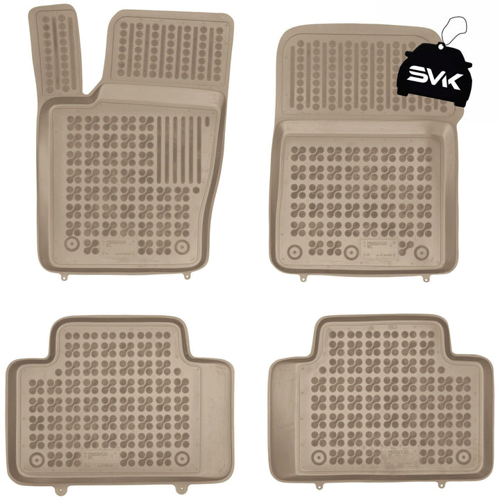 SMK Beige Auto fussmatten gummimatten passt für Jeep Grand Cherokee IV (WK2) ab 2010 fussmatten Auto