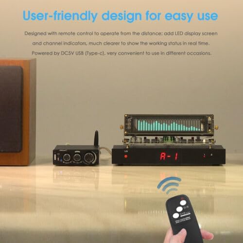 2 Way Audio-Umschalter Umschalter A/B Audio Wahlschalter für Verstärker/Lautsprecher LED Display (SP