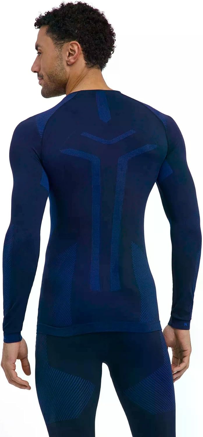 FALKE Herren Warm Round Neck Funktionsshirt Langarm für milde bis kalte Temperaturen warme Funktions