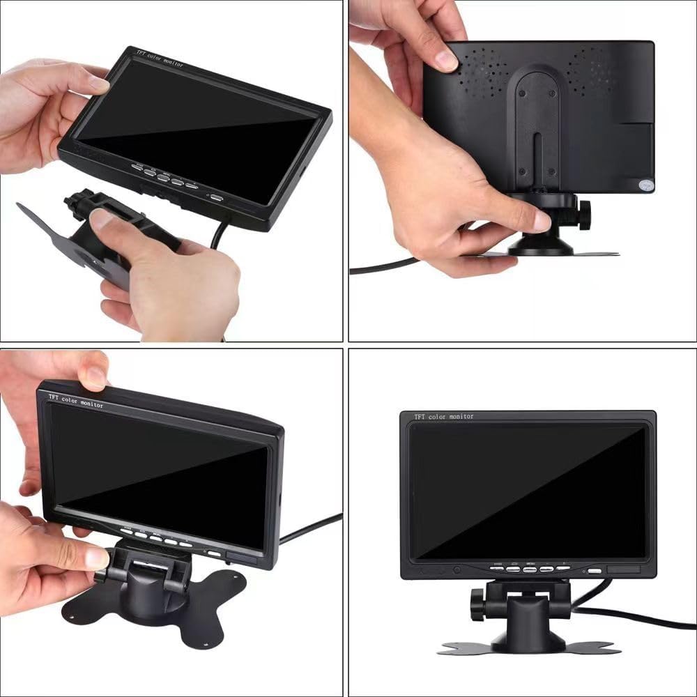 Rückfahrkamera Set mit 7 Zoll Rear View Monitor, IP68 wasserdichte Nachtsicht Auto Backup-Kamera, Ka