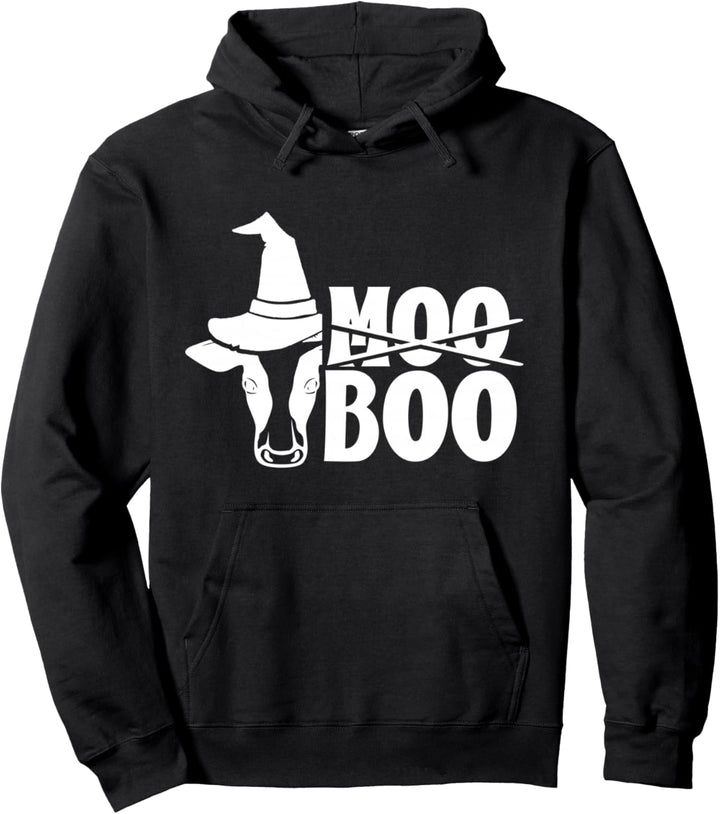 Muh Buh Moo Boo Kuh Geist Halloween Pullover Hoodie