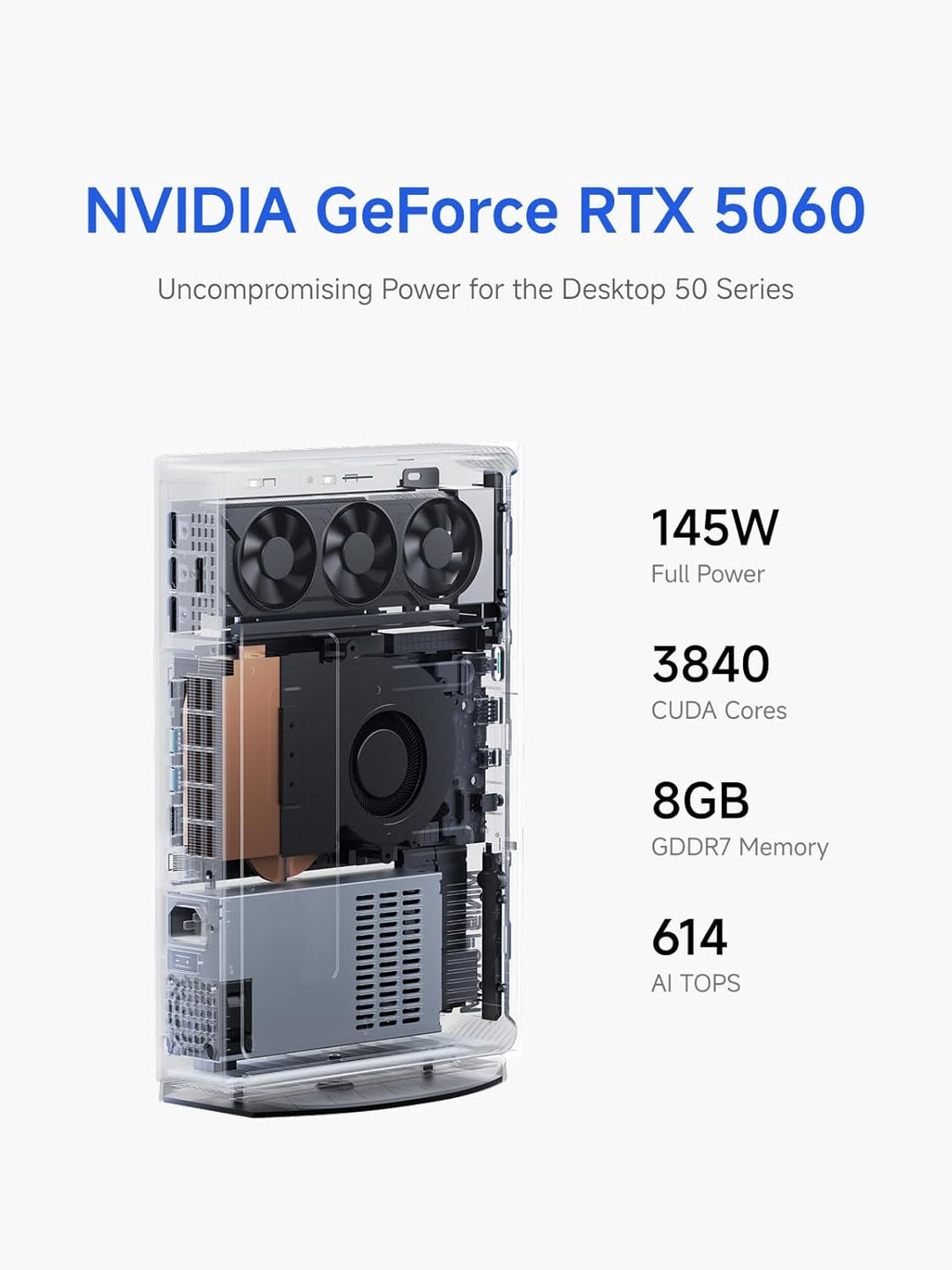 MINIS FORUM G1 Pro Gaming Mini-PC, Ryzen 9 8945HX (16C/32T, bis zu 5,4 GHz), NVIDIA GeForce RTX 5060
