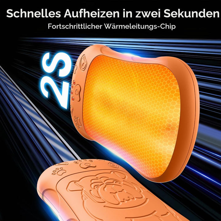 Handwärmer Elektrisch，2er Set 6000mAH Akku Elektrischer Handwärmer Wiederverwendbar Aufladbar Tasche
