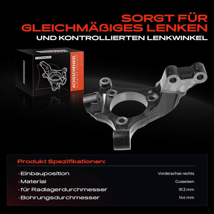 Frankberg Achsschenkel Radaufhängung Vorne Rechts Kompatibel mit Captiva C100 C140 Antara L07 2.0L-3