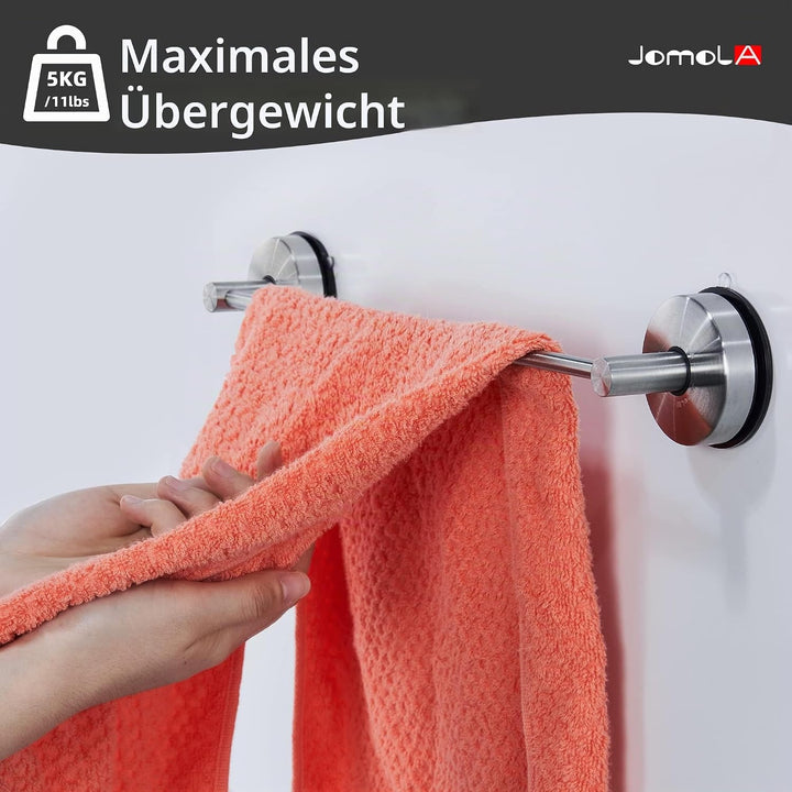 Handtuchhalter mit Saugnapf - JOMOLA Saugnapf Handtuchhalter ohne Bohren Edelstahl Gebürstet Hantuch