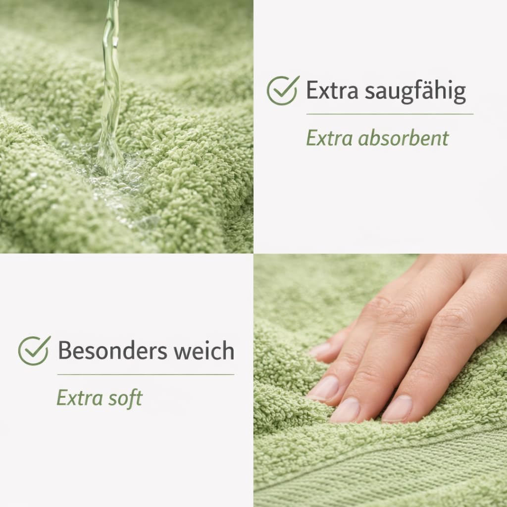 Betz Premium 12er Frottier Handtuch-Set - 2X Liegetücher - 4X Handtücher - 2X Gästetücher - 2X Seift