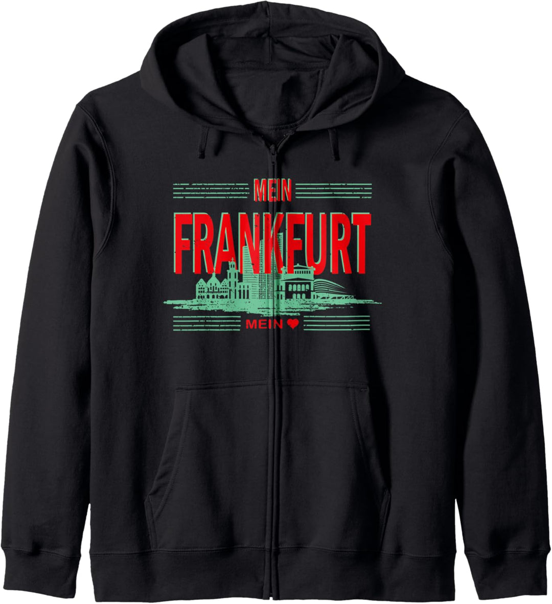 Frankfurt Skyline Hessen FFM Souvenir 069 Stadt Statement Kapuzenjacke