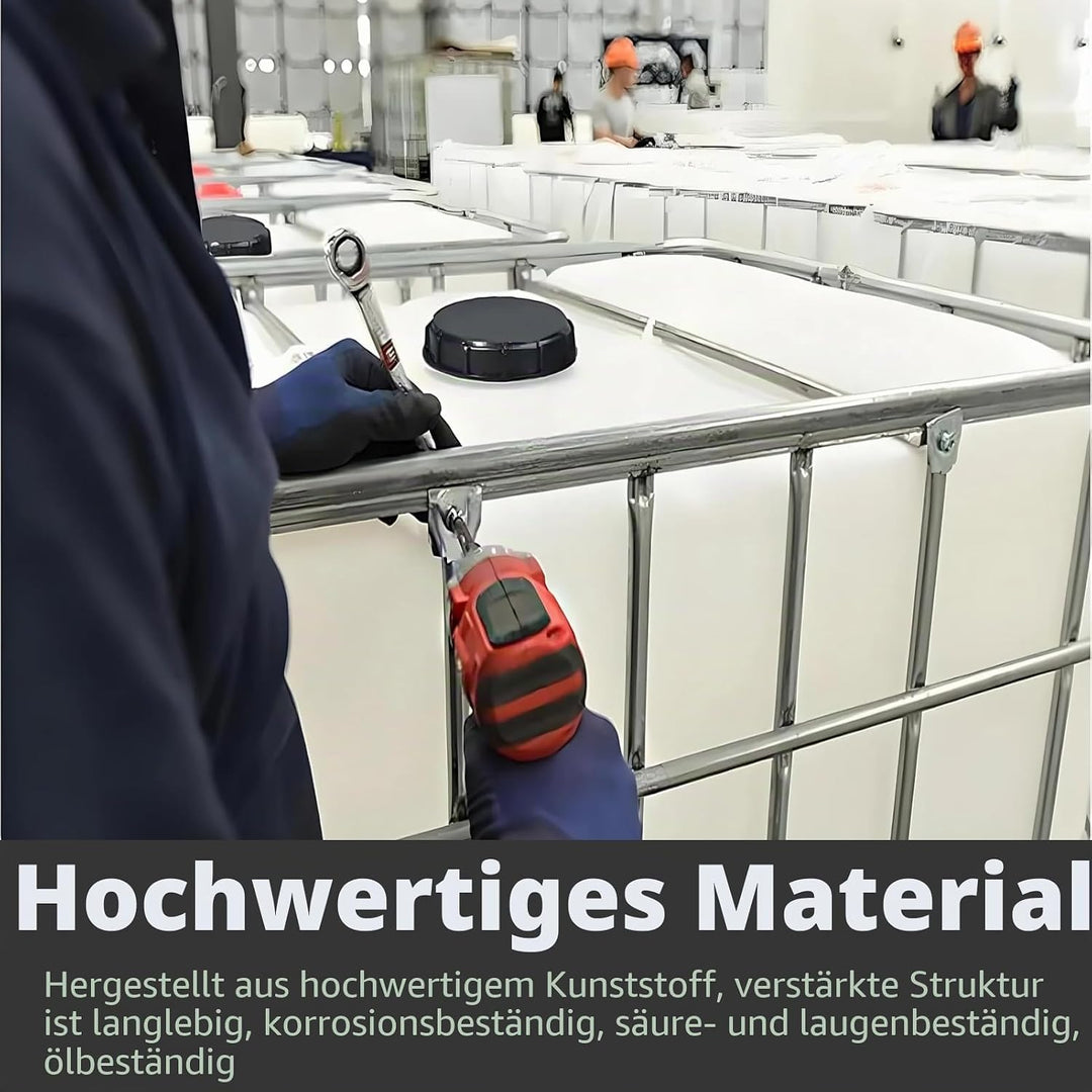 2pcs IBC Deckel DN 150, IBC tankdeckel 163mm Abdeckung Kappe dn150 Schwarz für 1000L IBC Wasser Tank