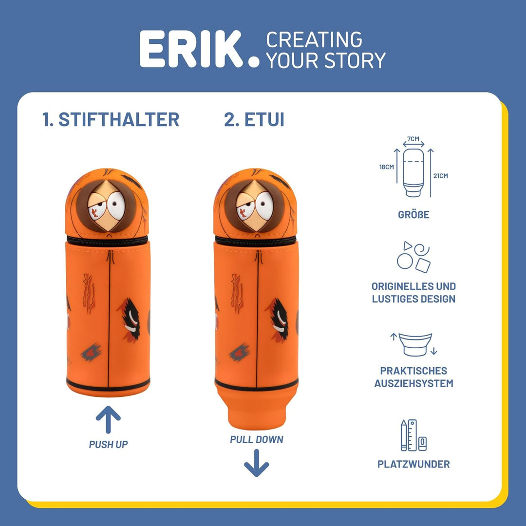 Grupo Erik Mäppchen South Park Kenny 1 Fach - Stift Etui Schule - Federmäppchen Mädchen Schlampermäp