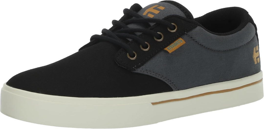 Etnies Herren Jameson 2 Eco Skate Shoe 42 EU Schwarz Dunkelgrau Gold, 42 EU Schwarz Dunkelgrau Gold