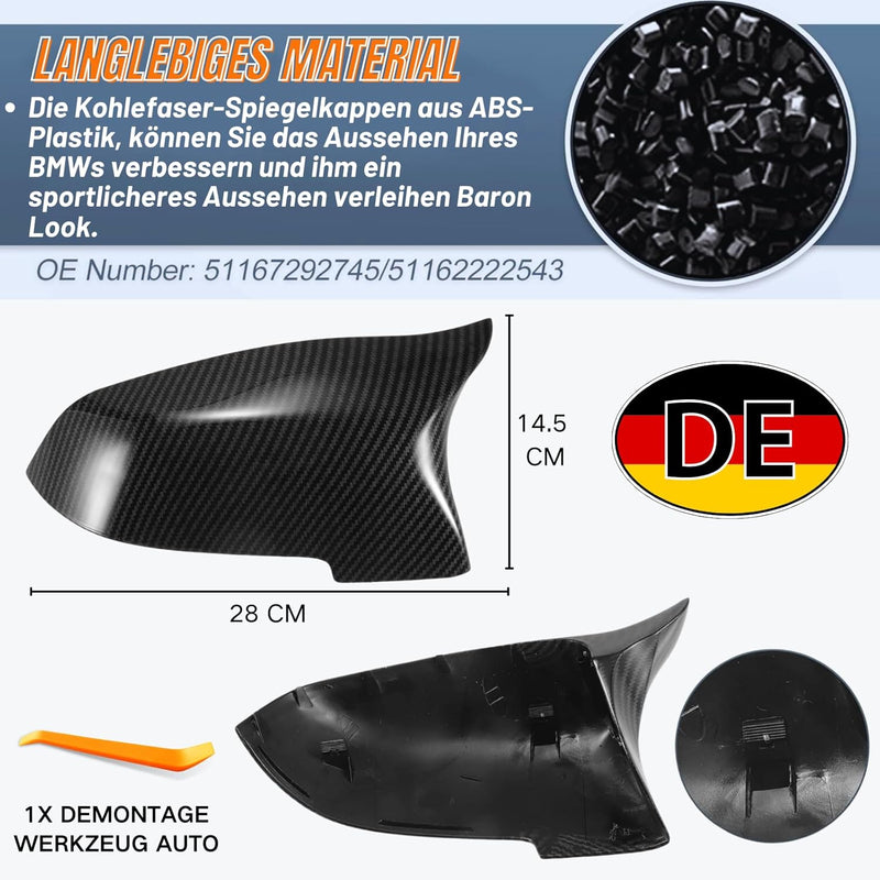 Spiegelkappen Aussenspiegel für BMW 1 2 3 4er F20 F21 F22 F23 F87 F30 F31 F34 F32 F33 F36 X1 (E84) T