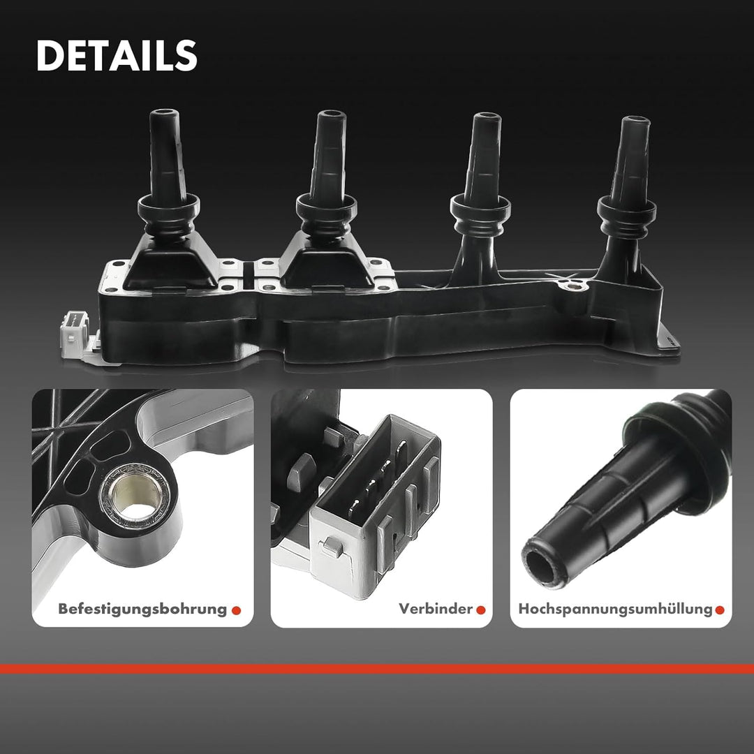 Frankberg Zündspule Zündmodul Kompatibel mit Berlingo 1.6L 2000-2011 C2 1.6L 2003-2009 C3 Pluriel 1.