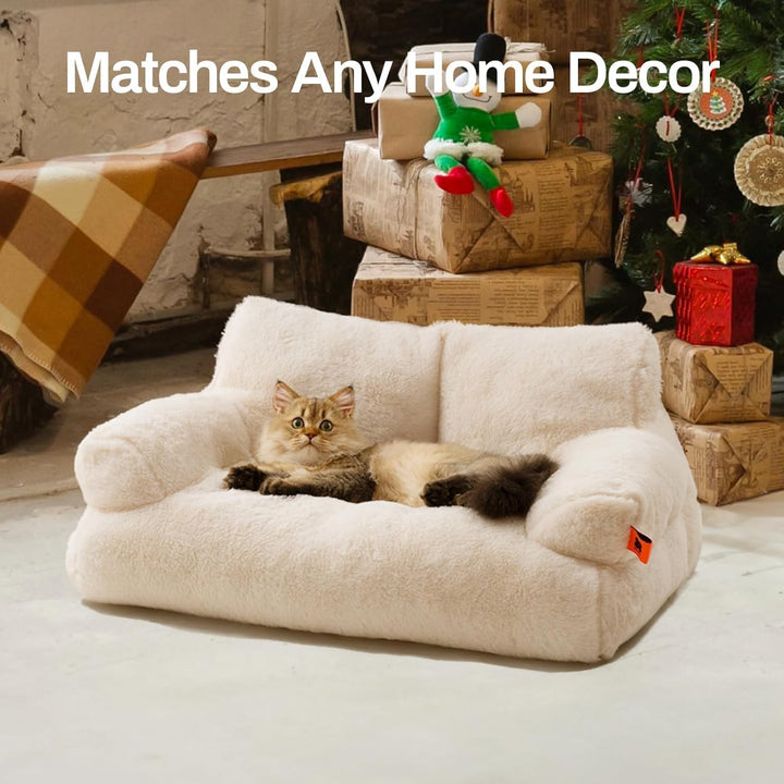 MEWOOFUN Katzenbett Grosse für Katzen, 66x48cm Flauschig und weich Katzensofa Katzencouchbett für mi