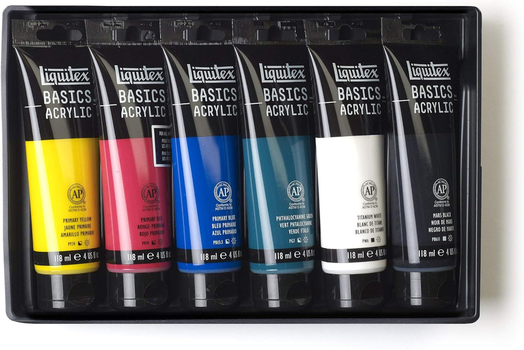 Liquitex 3699420 Basics - Acrylfarbe, monopigmentierte Künstlerpigmente, lichtecht, mittlere Viskosi