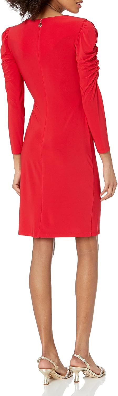 Tommy Hilfiger Damen Etuikleid Etuikleid 42 Scharlachrot, 42 Scharlachrot