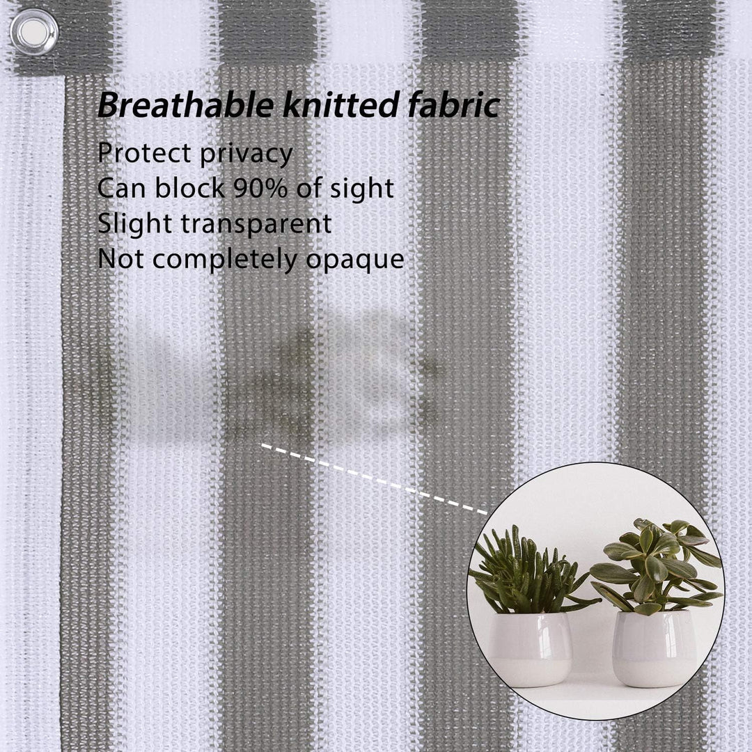 Sekey Balkon Sichtschutz Balkonabdeckung HDPE 220 g/m², 75x300cm, Leicht Transparent Wind- und UV-Sc