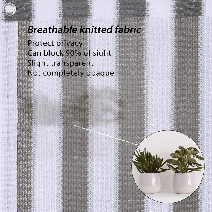 Sekey Balkon Sichtschutz Balkonabdeckung HDPE 220 g/m², 75x300cm, Leicht Transparent Wind- und UV-Sc