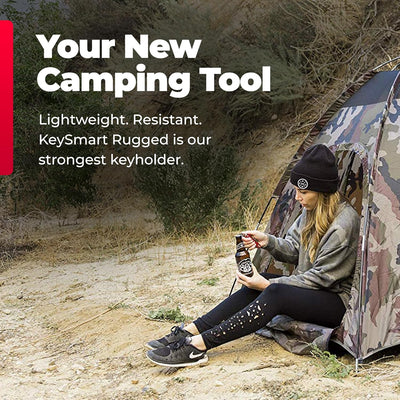 KeySmart Rugged - Multi-Tool Schlüsselhalter mit dem Flaschenöffner und Taschen Clip (bis zu 14 Schl