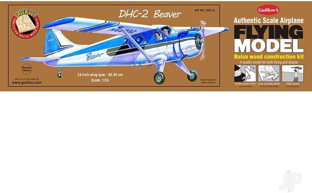 GUILLOW's DHC-2 Beaver 305 Powered Balsa Flying Model Kit