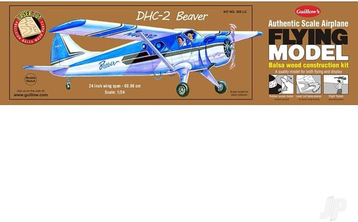 GUILLOW's DHC-2 Beaver 305 Powered Balsa Flying Model Kit
