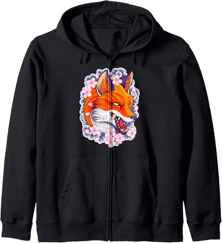 japanisch Fuchs Geist Kapuzenjacke