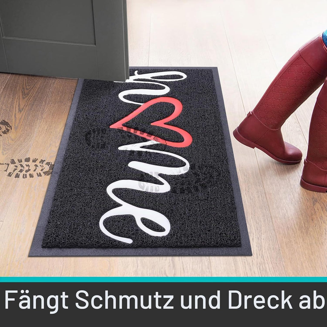 Homaxy Home Fussmatte aussen und innen, rutschfeste Schmutzfangmatte Türmatte, waschbar Fussmatte au