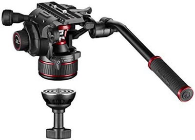 Manfrotto Nitrotech Videokopf der Serie 608 kombiniert mit Einzelrohr Kamerastativ 635 mit Schnellve