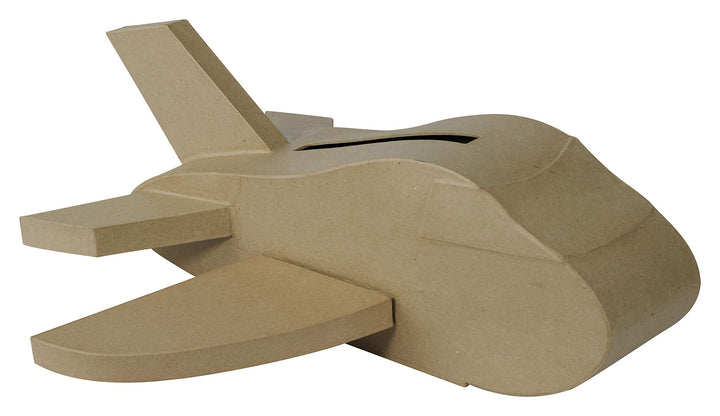 Décopatch EV019C - Urne/Briefbox aus Pappmaché, Flugzeug 55x20cm, 1 Stück, Flugzeug