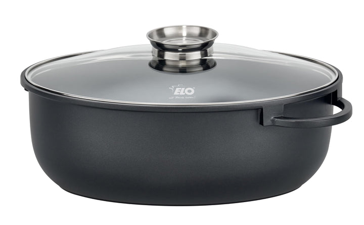 ELO Alucast ovaler Bräter 38cm matt, kratzfeste ELODUR® Select Antihaftversiegelung, Induktionsboden