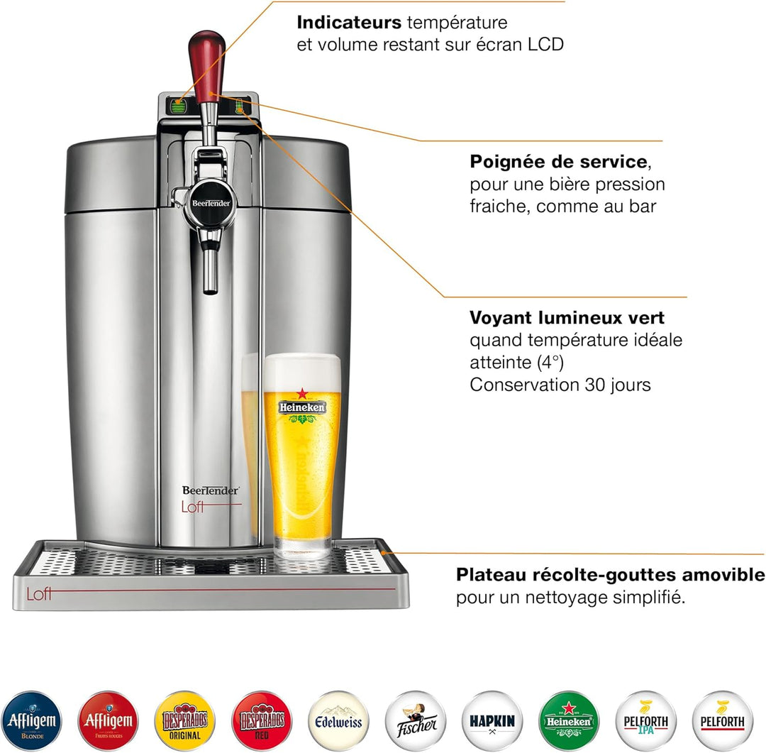 Krups VB700E00 Beertender Loft Edition Bierzapfgerät,