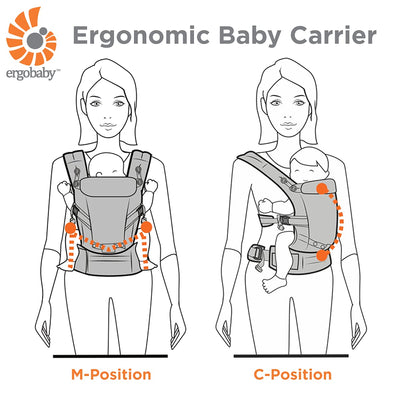 Ergobaby Babytrage für Neugeborene ab Geburt, Baby Tragesystem Adapt Cool Air Mesh, Babytragetasche