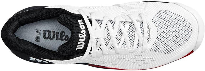 Wilson Herren Rush Pro Ace Tennisschuh 42 EU White Black Poppy Red, 42 EU White Black Poppy Red