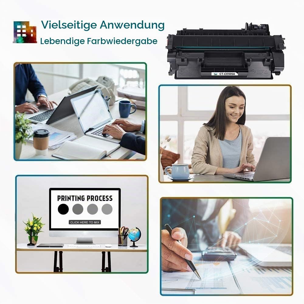 Cool Toner Kompatibel Tonerkartusche als Ersatz für HP 05A CE505A 05X CE505X LaserJet P2035 P2055DN