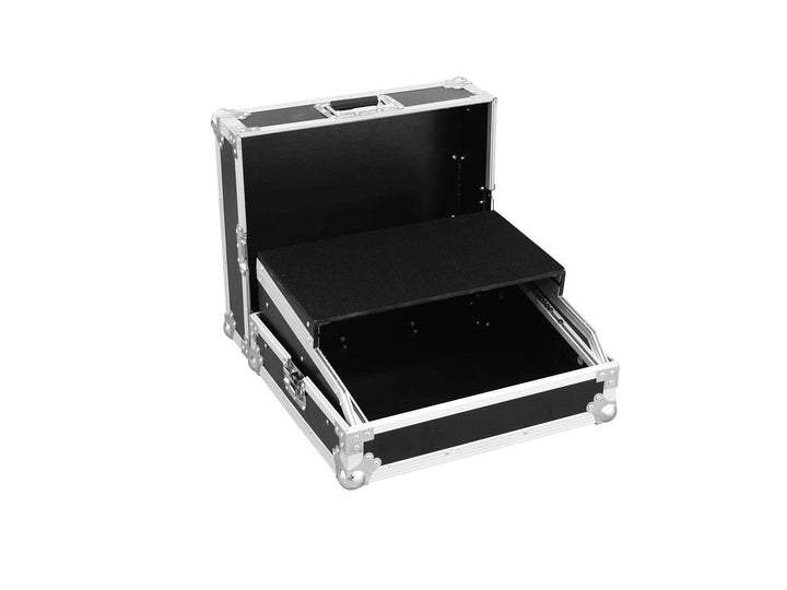 ROADINGER Mixer-Case Profi LS-19 Laptopablage sw | Flightcase für 483-mm-Geräte (19"), mit Laptopabl