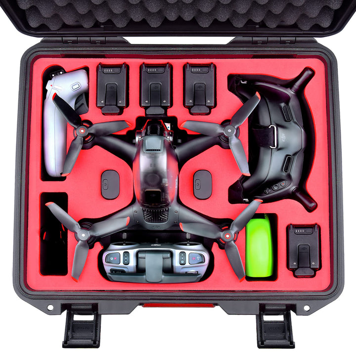 FPVtosky Professionelle Koffer für DJI FPV, Wasserdichte harte Tragetasche für DJI FPV Fly More Comb