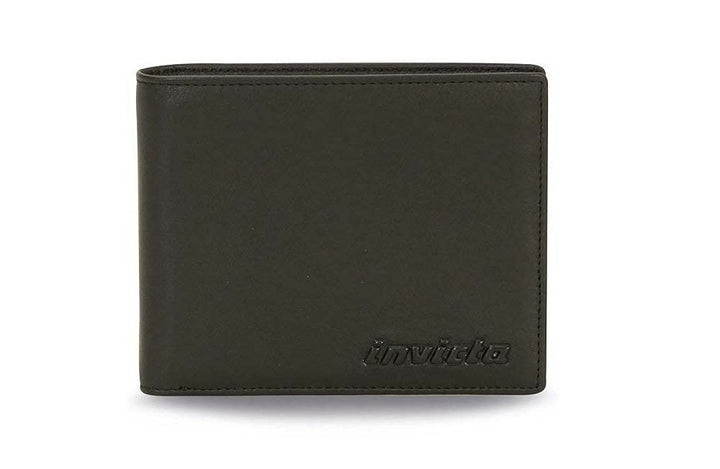 Invicta Geldbörse, Schwarz, Echtleder, Kartenetui