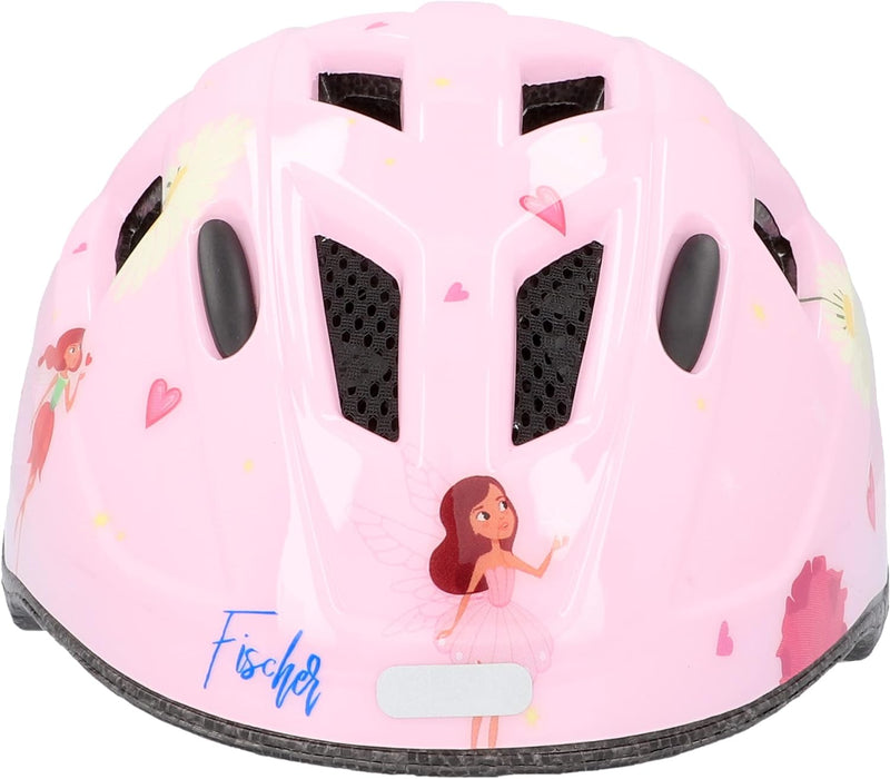 FISCHER Kinder-Helm, Fahrradhelm, Jugendhelm mit integriertem LED-Rücklicht, XS/S, 48-54cm Fairy, Fa