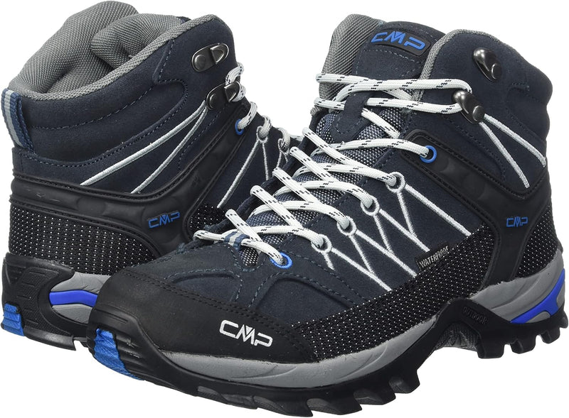 CMP Herren Rigel Mid Shoe Wp Trekking-& Wanderstiefel 40 EU B Blue Cemento, 40 EU B Blue Cemento