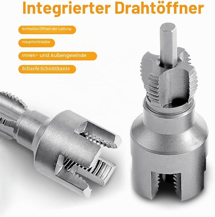 2 in 1 Gewindeschneider für Rohre aus PVC/PPR, 2 Stück integriertes Werkzeug für Innen- und Aussenge