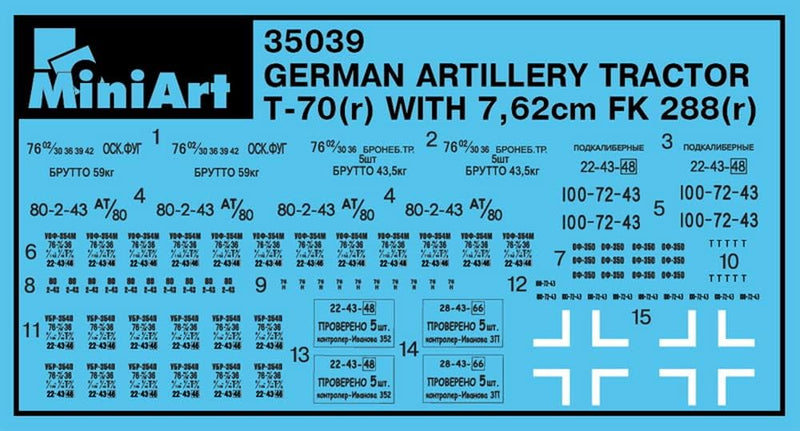 MiniArt 35039 - Deutsche T-70+76,2mm FK 288 mit Crew