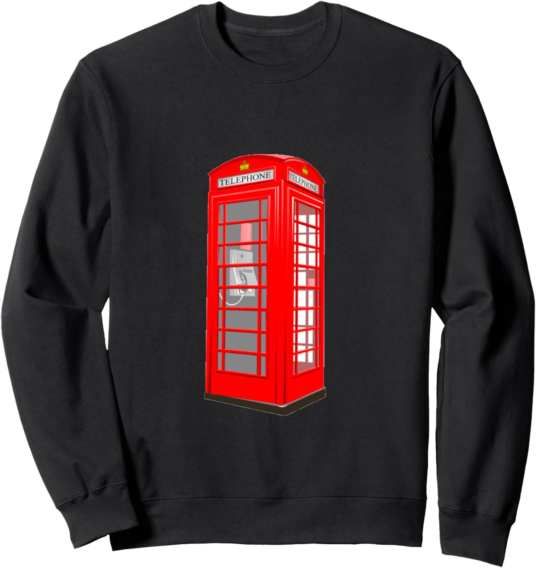 Britische Telefonzelle, London, England, rote Telefonzelle Sweatshirt