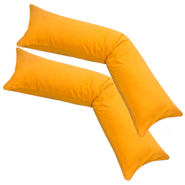 Moon 2er Pack Seitenschläferkissen Bezug Jersey Kissenbezug orange 40x145 2er Pack 40x145 Orange, 2e