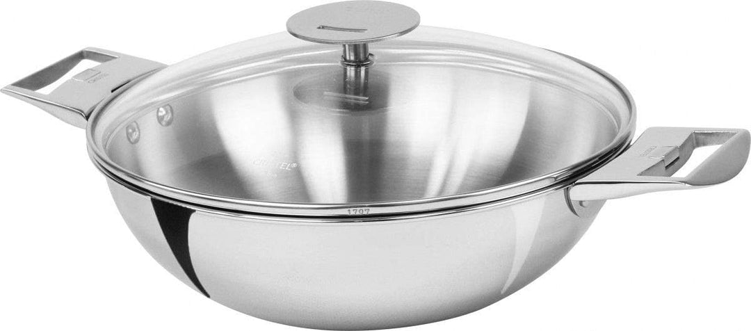 Cristel Casteline Amovible Wok aus Edelstahl, Ø 28cm, 28 cm 34.5x28x8.9 cm Ø 28cm, 34.5x28x8.9 cm Ø
