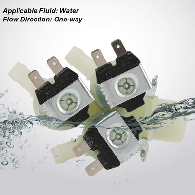 TOPINCN Solenoid Ventil 3 Weg Wasserzufluss N/C Normal geschlossen elektrisch Magnetventil AC 220 V