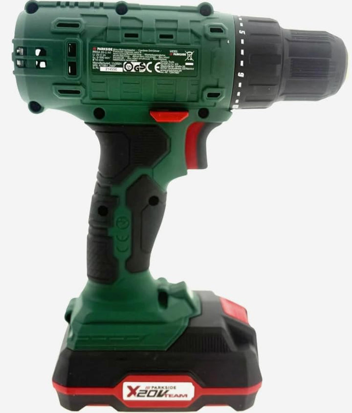 PARKSIDE Akku-Bohrschrauber PBSA 20-Li A1, 20V, 35 Nm Drehmoment, 21 Stufen, 500 U/min, LED-Licht, m