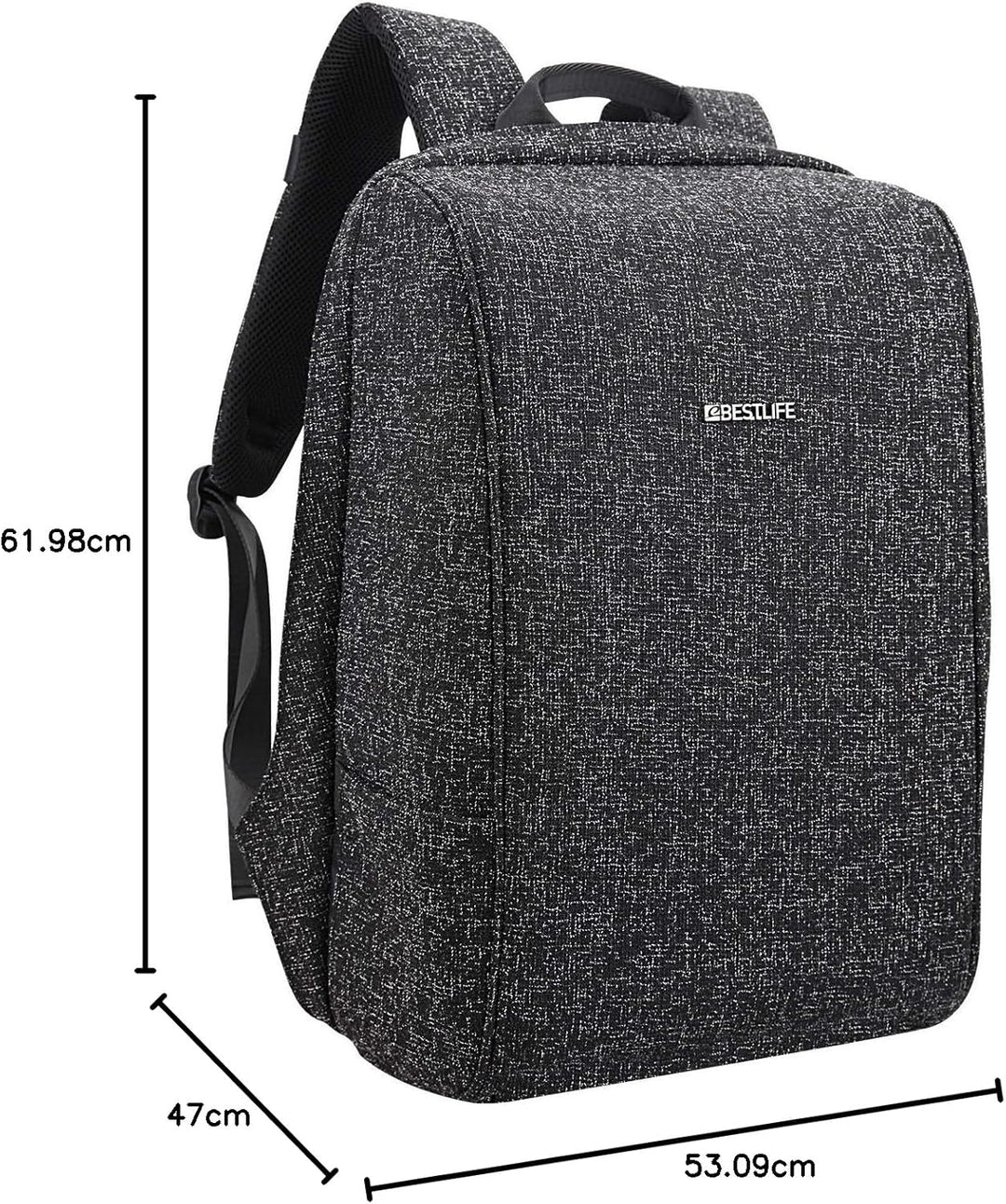 Best Life Travelsafe Calpe Rucksack, 46 cm, 23 Liter, Schwarz